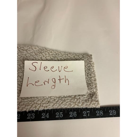 Urban Outfitters Sweater Cropped Tan Open Knit Dolman Boho Soft Fuzzy Size M - Picture 6 of 10